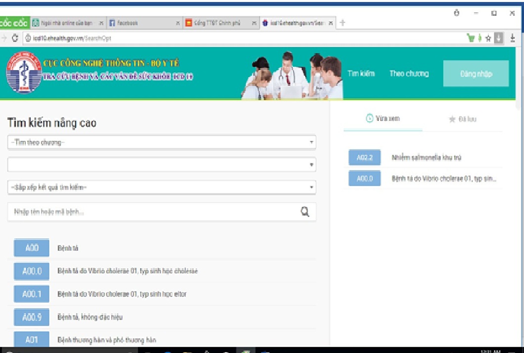 Cục Công nghệ Thông tin: Hướng dẫn sử dụng phần mềm ICD 10 trên Website và Mobile