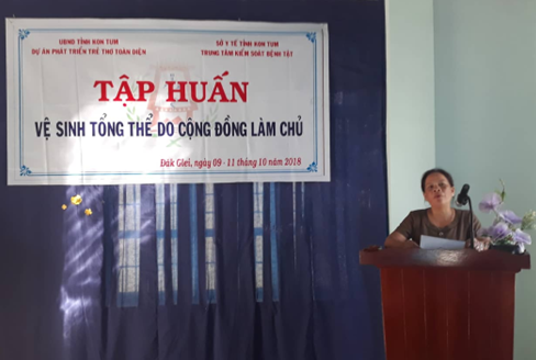 Đăk Glei mở lớp tập huấn “Vệ sinh tổng thể do cộng đồng làm chủ”